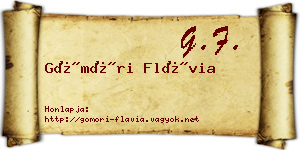 Gömöri Flávia névjegykártya